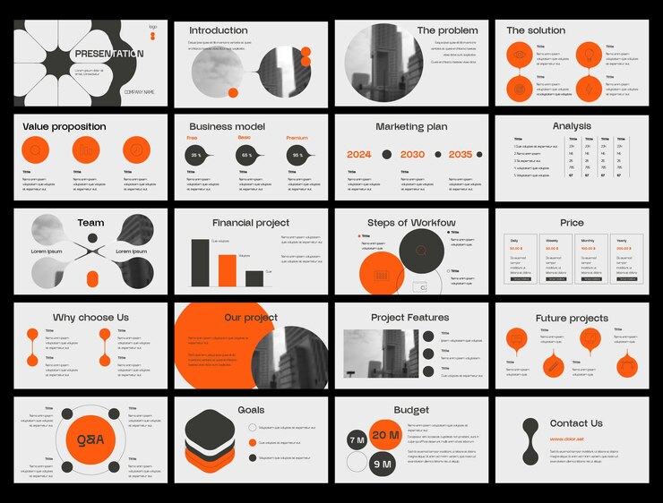 Vector modern business presentation template