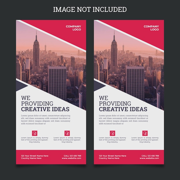 Modern business rack card or dl flyer template