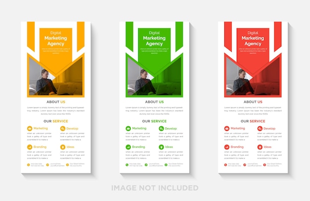 Modern business rack card or dl flyer templates design