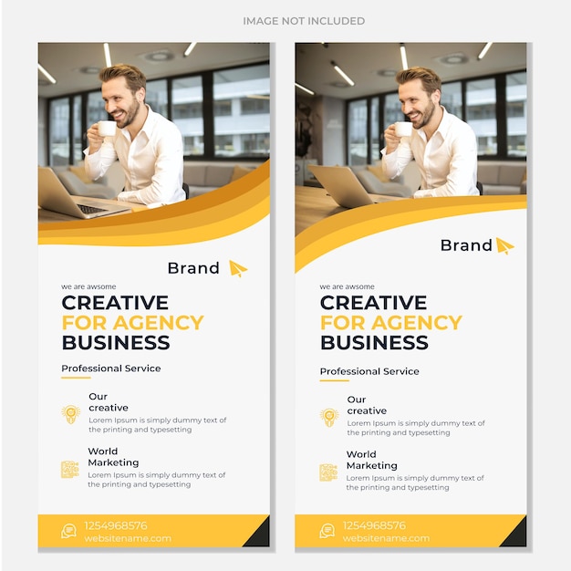 Vector modern business rack card or dl flyer templates