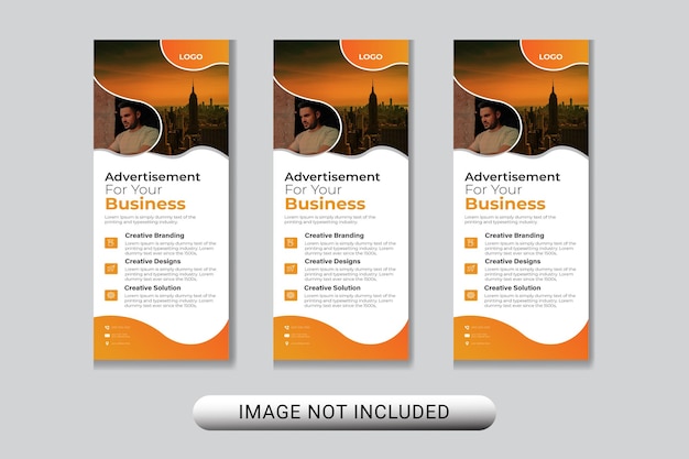 Modern business roll up banner template x banner design