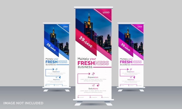 Modern business roll up banner template