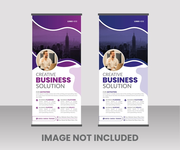 Modern business roll up banner