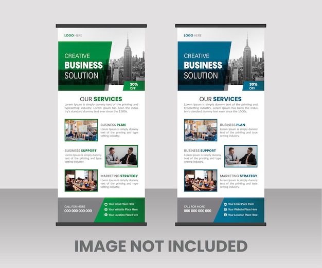 Modern business roll up banner