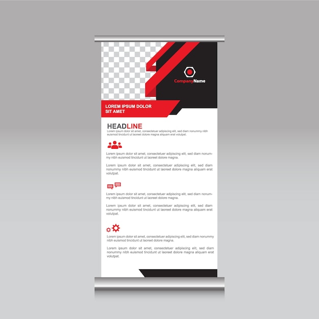 Vettore design moderno banner business rollup