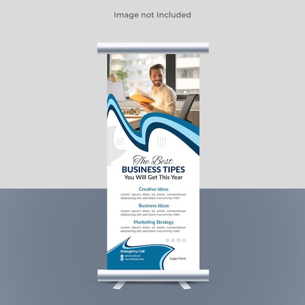 modern business rollup design and advertising