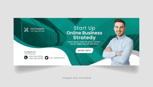 Modern business social media facebook cover banner template