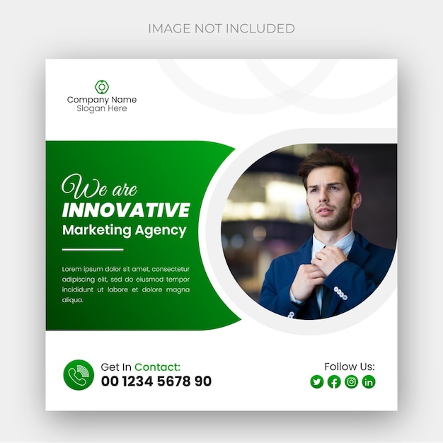 Modern business social media post design template