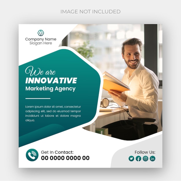 Modern business social media post design template