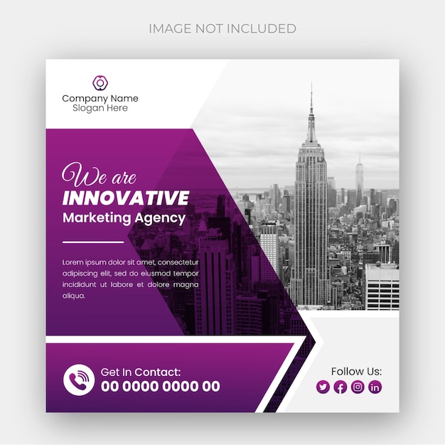 Modern business social media post design template