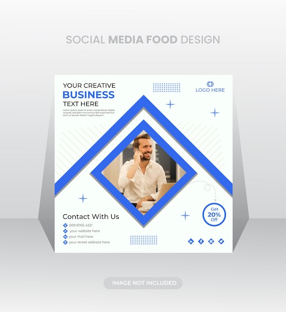 Vector modern business social media post design template