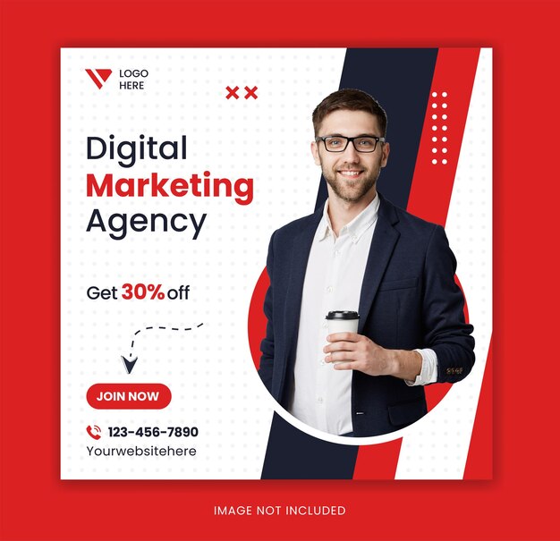 Vector modern business social media post design