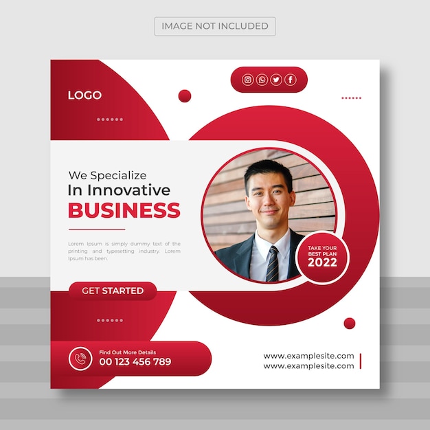 Modern business social media post design