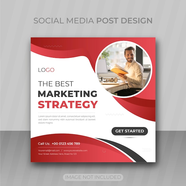 Modern Business Social Media Post or Instagram Post Design