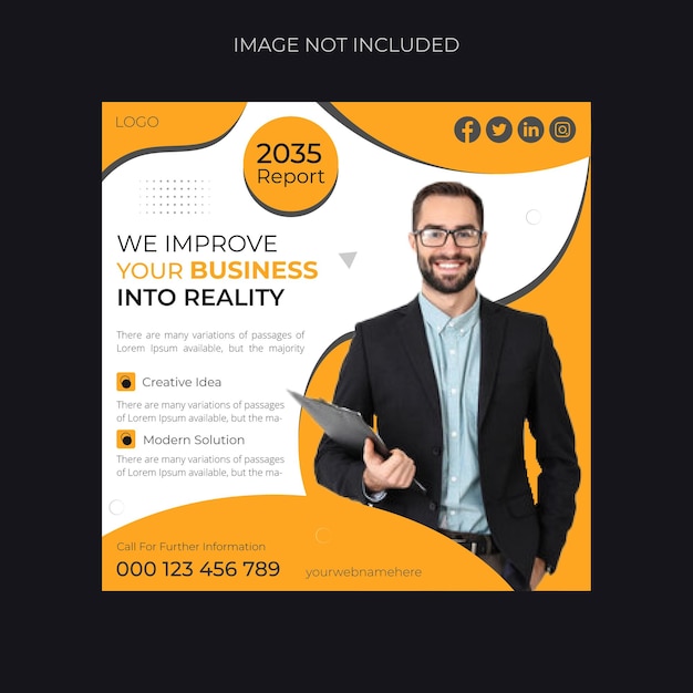 Modern Business social media post and web banner template