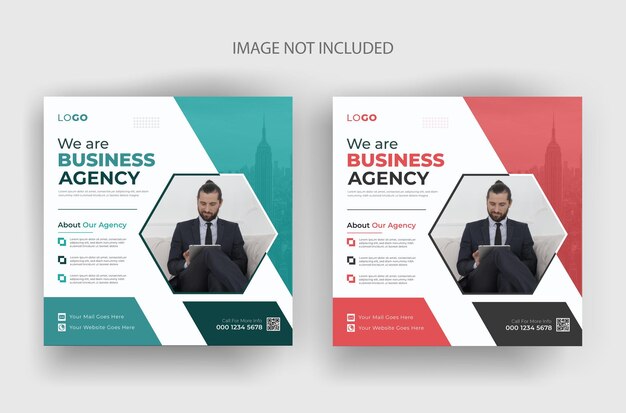 modern business social media post