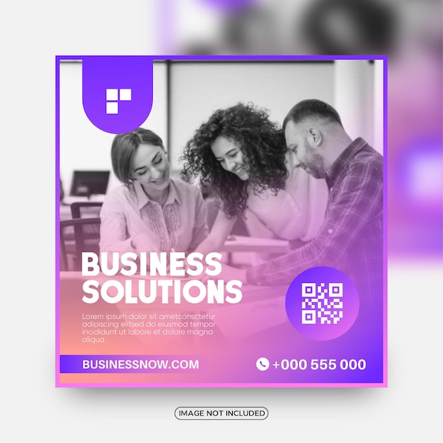 Modern Business solutions company social media post templates