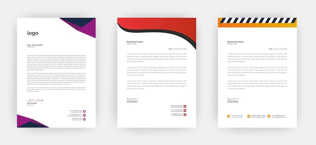 Modern Business Style  Letterhead Template Design