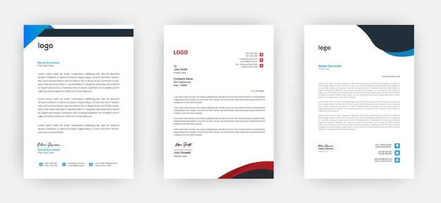 Modern business style  letterhead template design