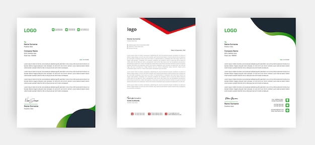 Modern Business Style  Letterhead Template Design