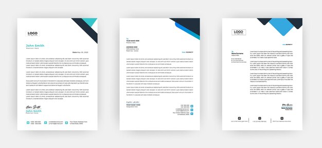 Modern Business Style  Letterhead Template Design