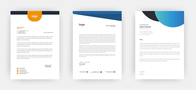 Modern Business Style  Letterhead Template