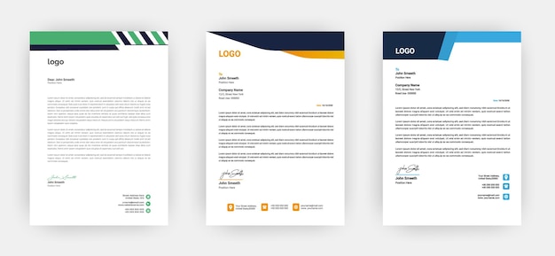 Modern Business Style  Letterhead Template