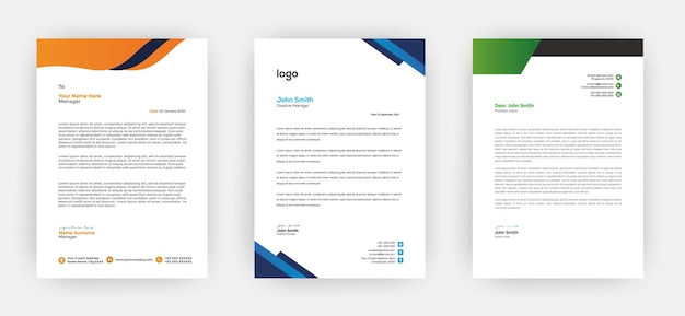 Modern Business Style  Letterhead Template