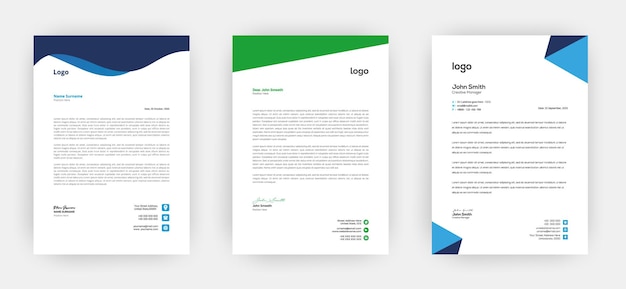 Modern Business Style  Letterhead Template