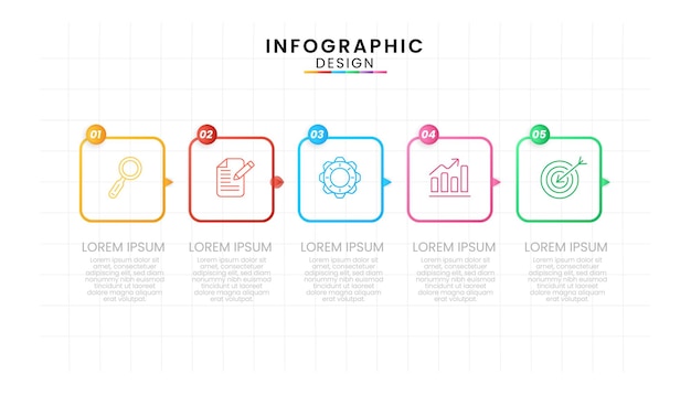 Modern business timeline template