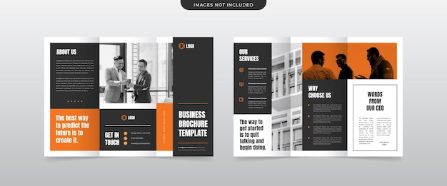 Modern business trifold brochure template