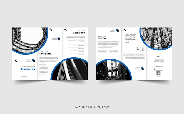 Modern business trifold template