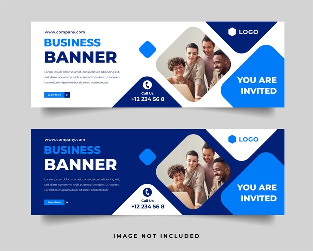 Modern business vector banner template