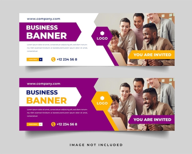 Modern business vector banner template