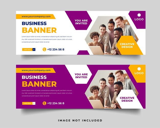 Modern business vector banner template