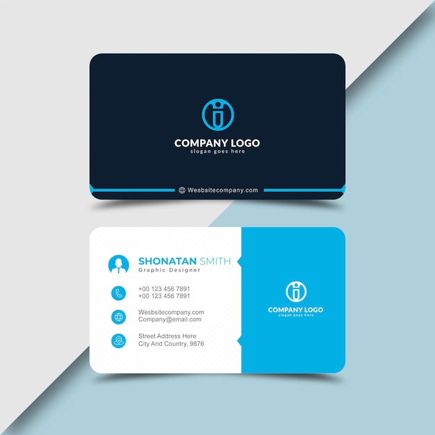 modern business visiting card template