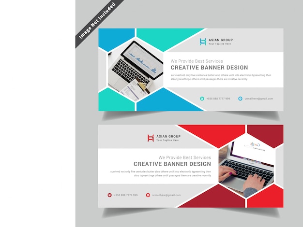 Modern business web banner design