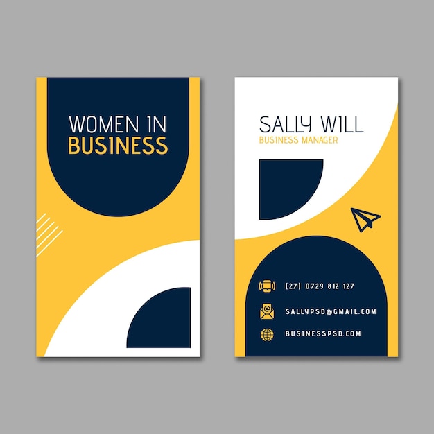 modern businesswoman business card template