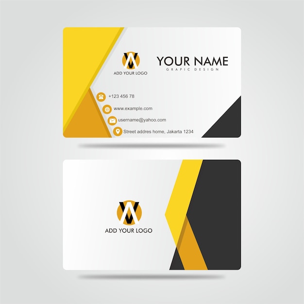 Vector modern bussines card donker geel