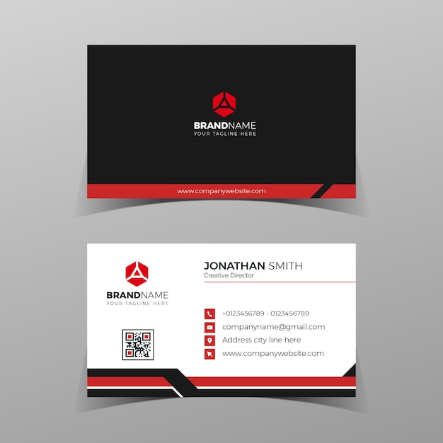 Modern bussines card template elegant element composition design with clean concept