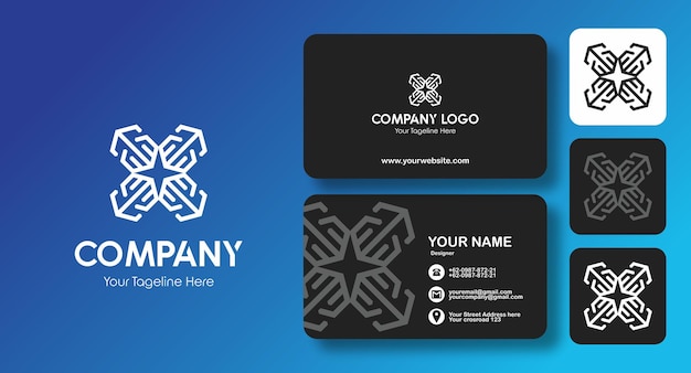 Vector modern bussiness card with logo