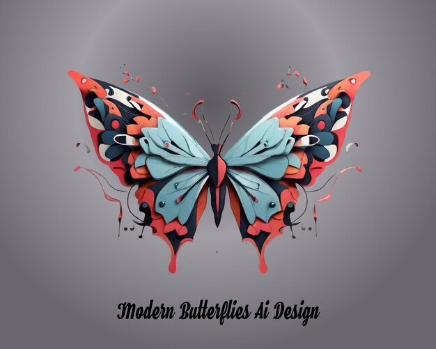 Modern Butterflies Ai genereerde kunst