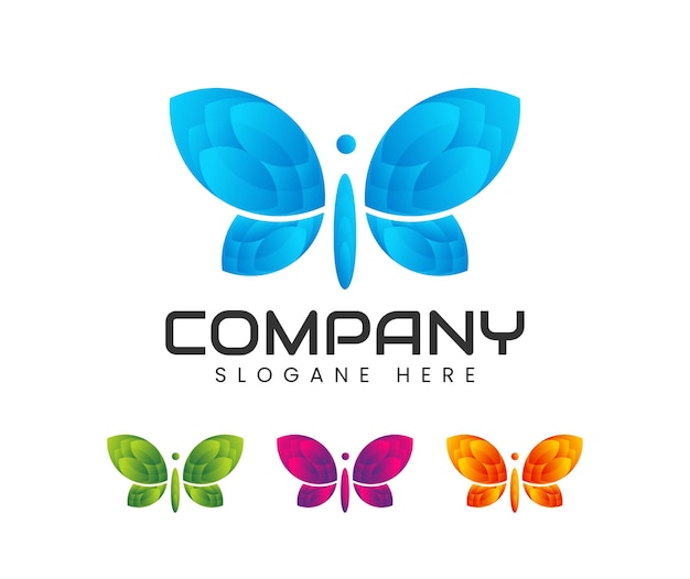 Современный дизайн логотипа бабочки