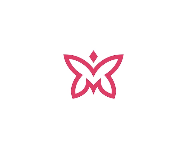 モダンな蝶のロゴデザイン