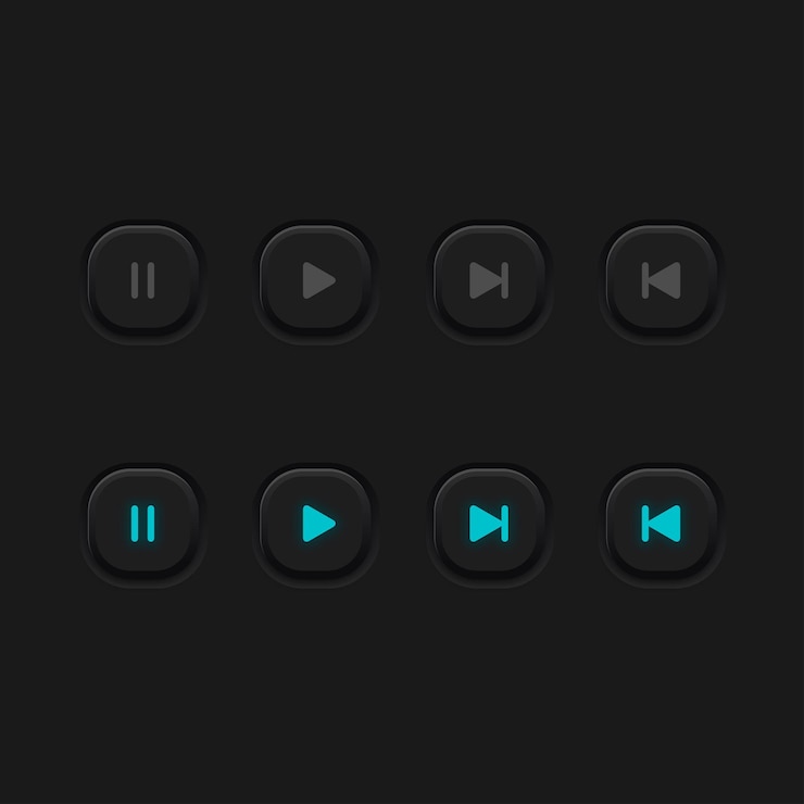 Vector modern button illustration set