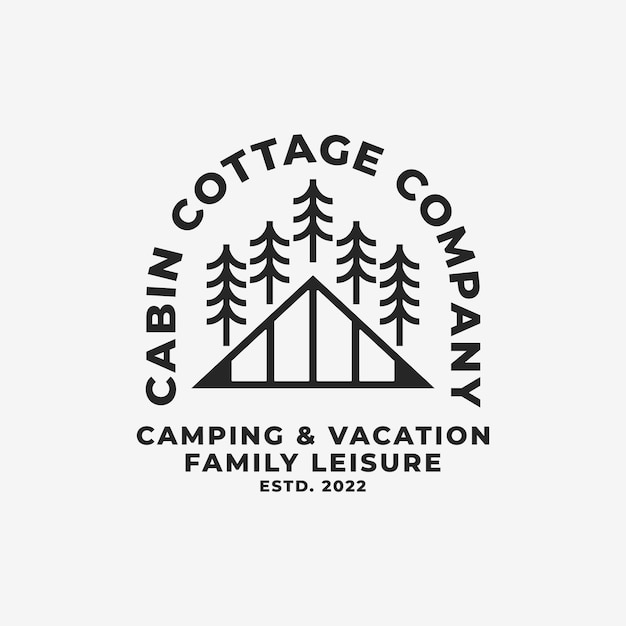 Modern Cabin cottage logo vector illustration design