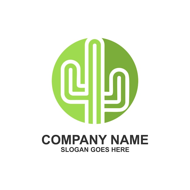 Modern cactus logo concept