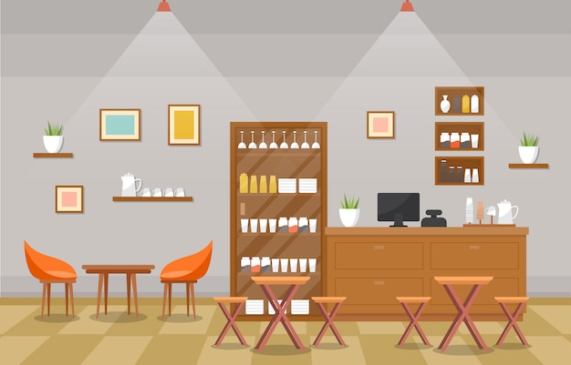 modern cafe coffee shop interior furniture restaurant 