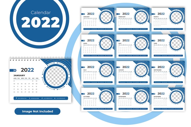 Modello di calendario moderno per il nuovo anno 2021