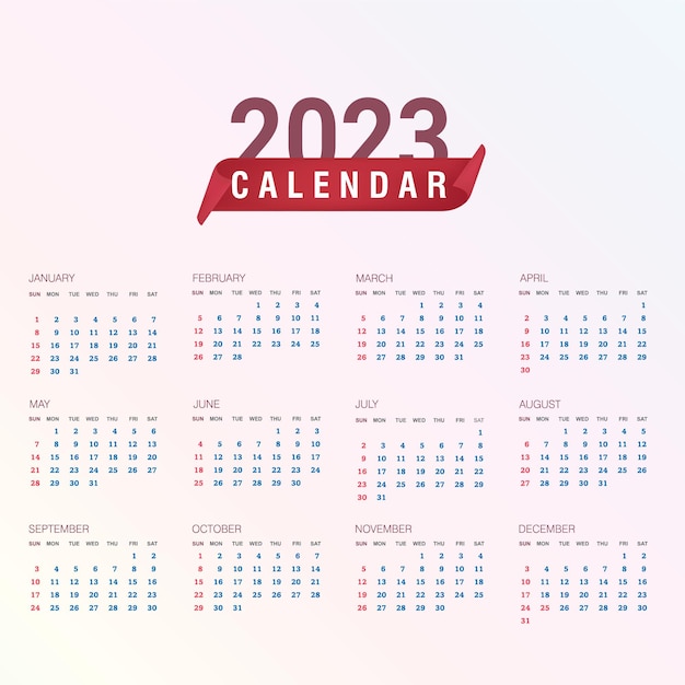 モダンなカレンダー デザイン 2022年新年テンプレート